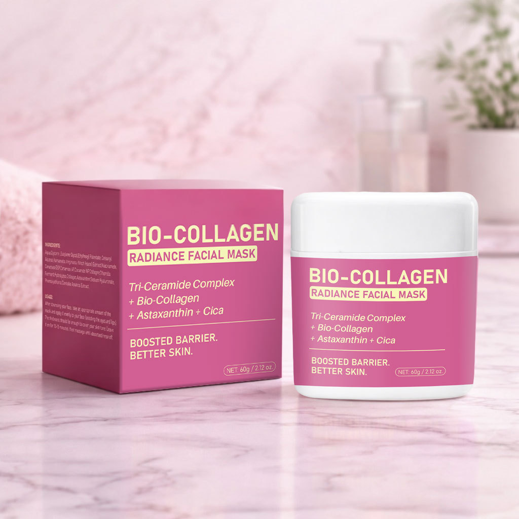 Bio Collagen Glow Mask Radiant Skin Brightening Moisturising Treatment for Daily Face Care 60g
