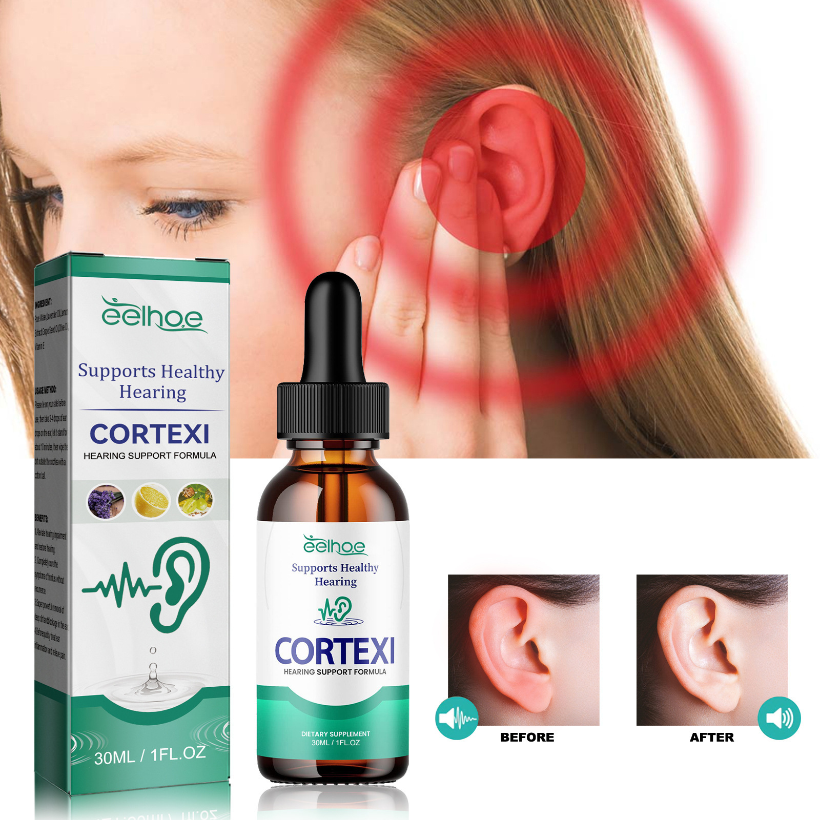Ear Drops For Gentle Ear Wax Removal Daily Ear Hygiene Cleansing And Soothing Ear Care Solution