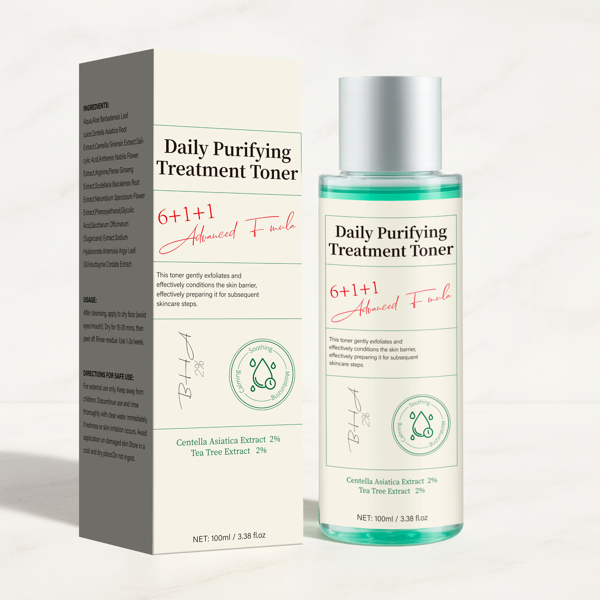 Daily Purifying Toner Gentle Hydrating Moisturizing For Refreshed Balanced Skin Daily Face Care 100ml