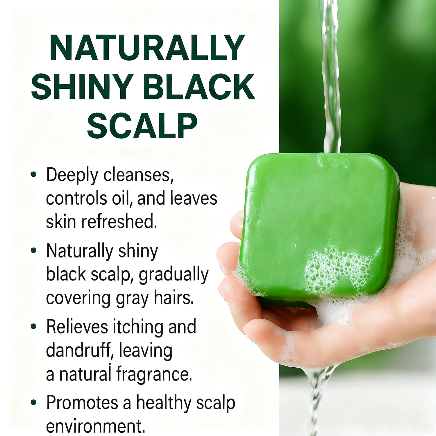 Cedar Leaf Shampoo Bar Deep Cleansing Repairing Smoothing For Dry Frizzy Hair Daily Scalp And Hair Care