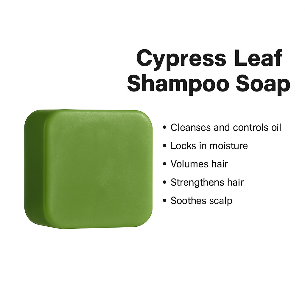 Cedar Leaf Shampoo Bar Deep Cleansing Repairing Smoothing For Dry Frizzy Hair Daily Scalp And Hair Care