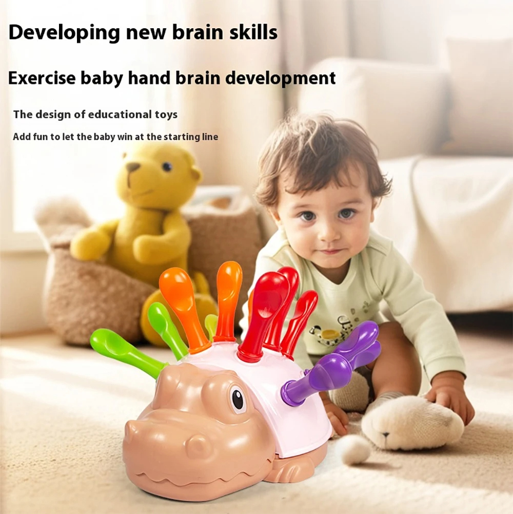 (GN) Toddler Montessori Fine Motor Toys Sensory Hedgehog Toys Baby Preschooler Educational Sensory Motor Skills Travel Toys Kids Gift