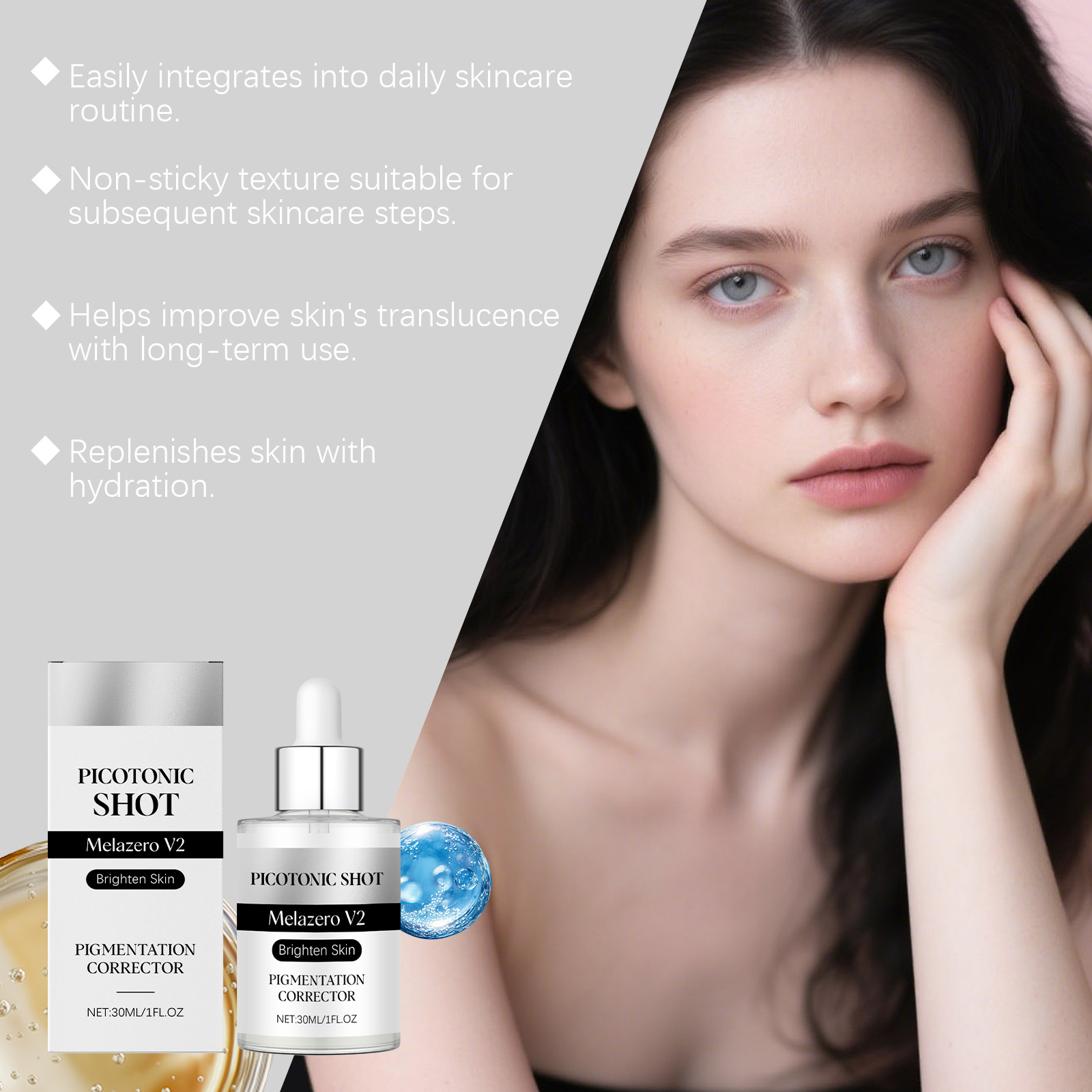 Facial Care Essence Liquid Mild Nourish Skin Replenish Water Lock Moisture Improve Skin Tone Soften Skin Care Essence