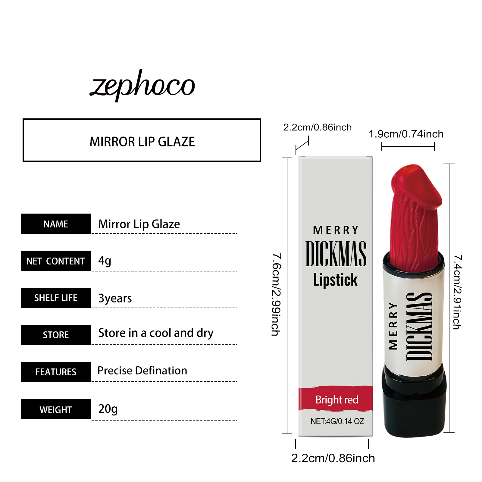 Bright Red Christmas Lipstick Secret Party Color Rendering Three Dimensional Silky Smooth Easy Apply Versatile Matte Portable Cosmetic