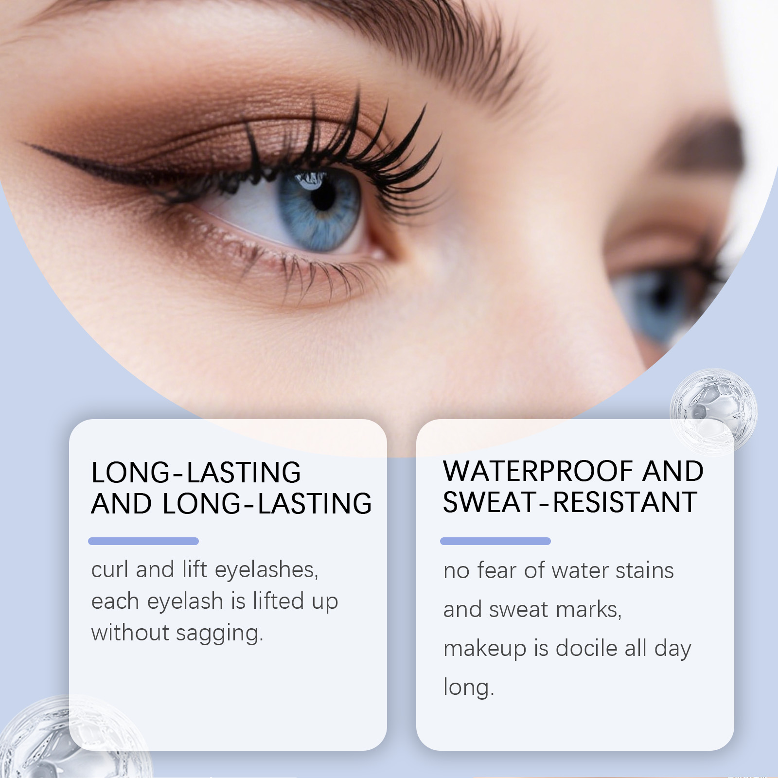 Black Mascara Mild Natural Longlasting Curling Smudgeproof Lightweight Portable Daily Eye Makeup Cosmetic Beauty Tool