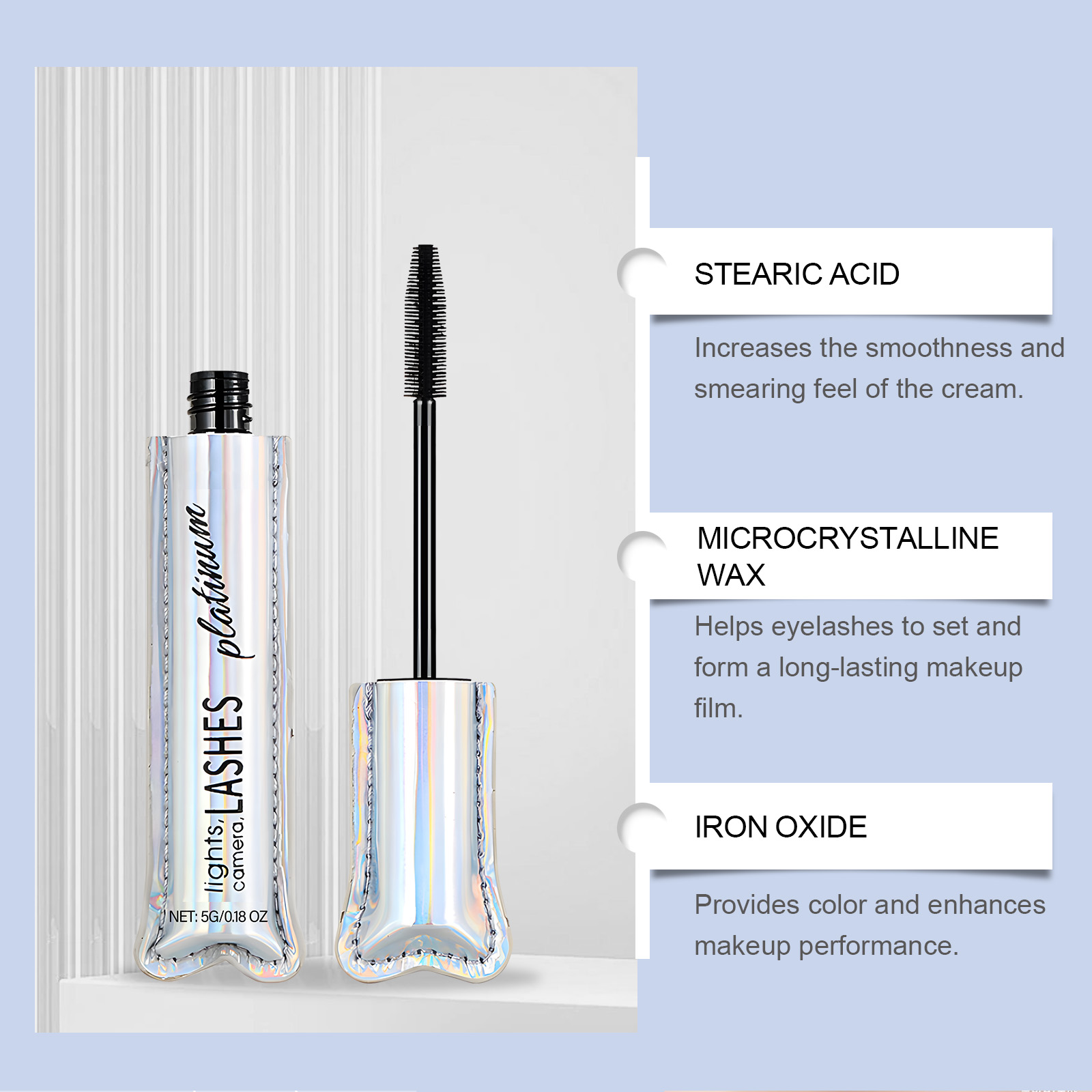 Black Mascara Mild Natural Longlasting Curling Smudgeproof Lightweight Portable Daily Eye Makeup Cosmetic Beauty Tool