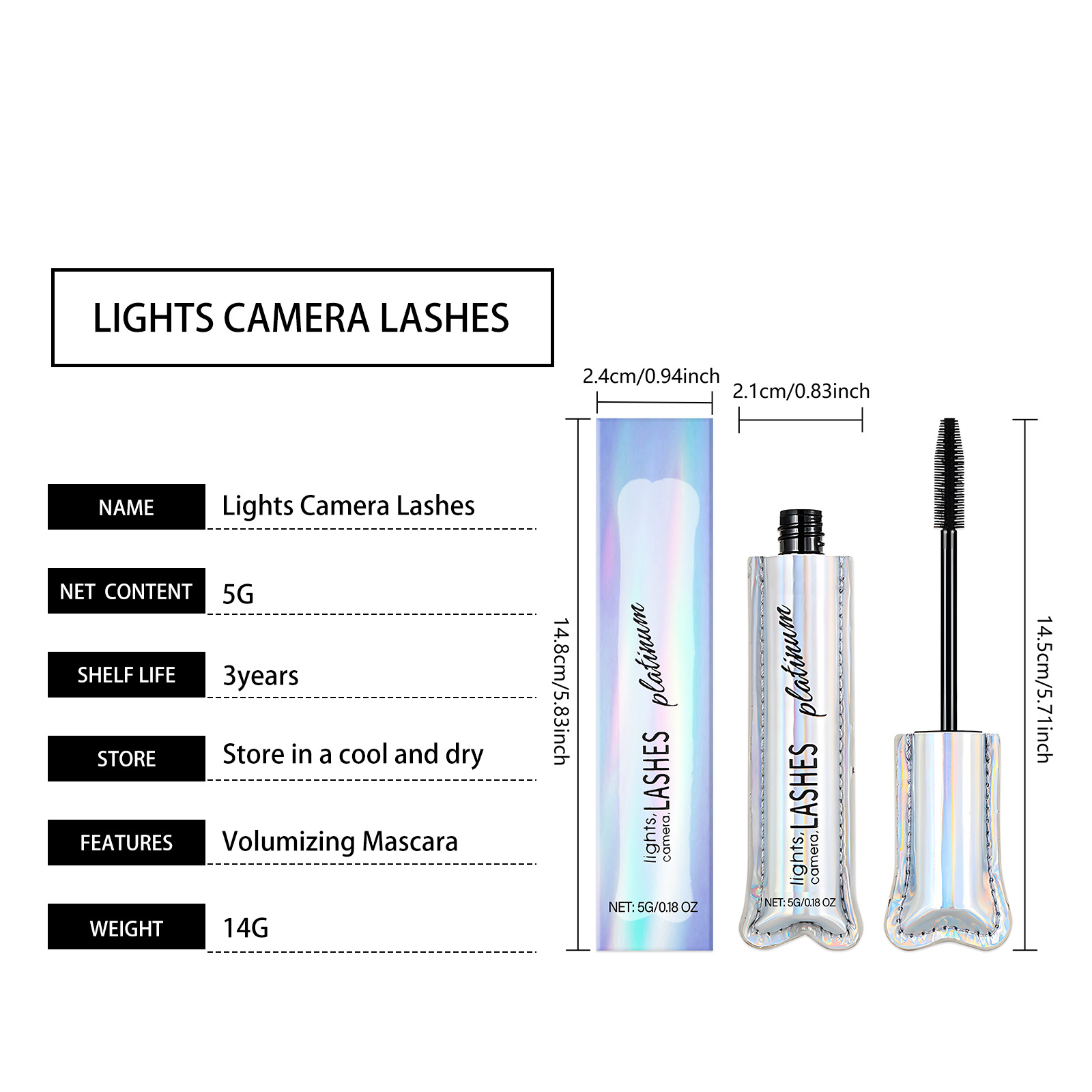 Black Mascara Mild Natural Longlasting Curling Smudgeproof Lightweight Portable Daily Eye Makeup Cosmetic Beauty Tool