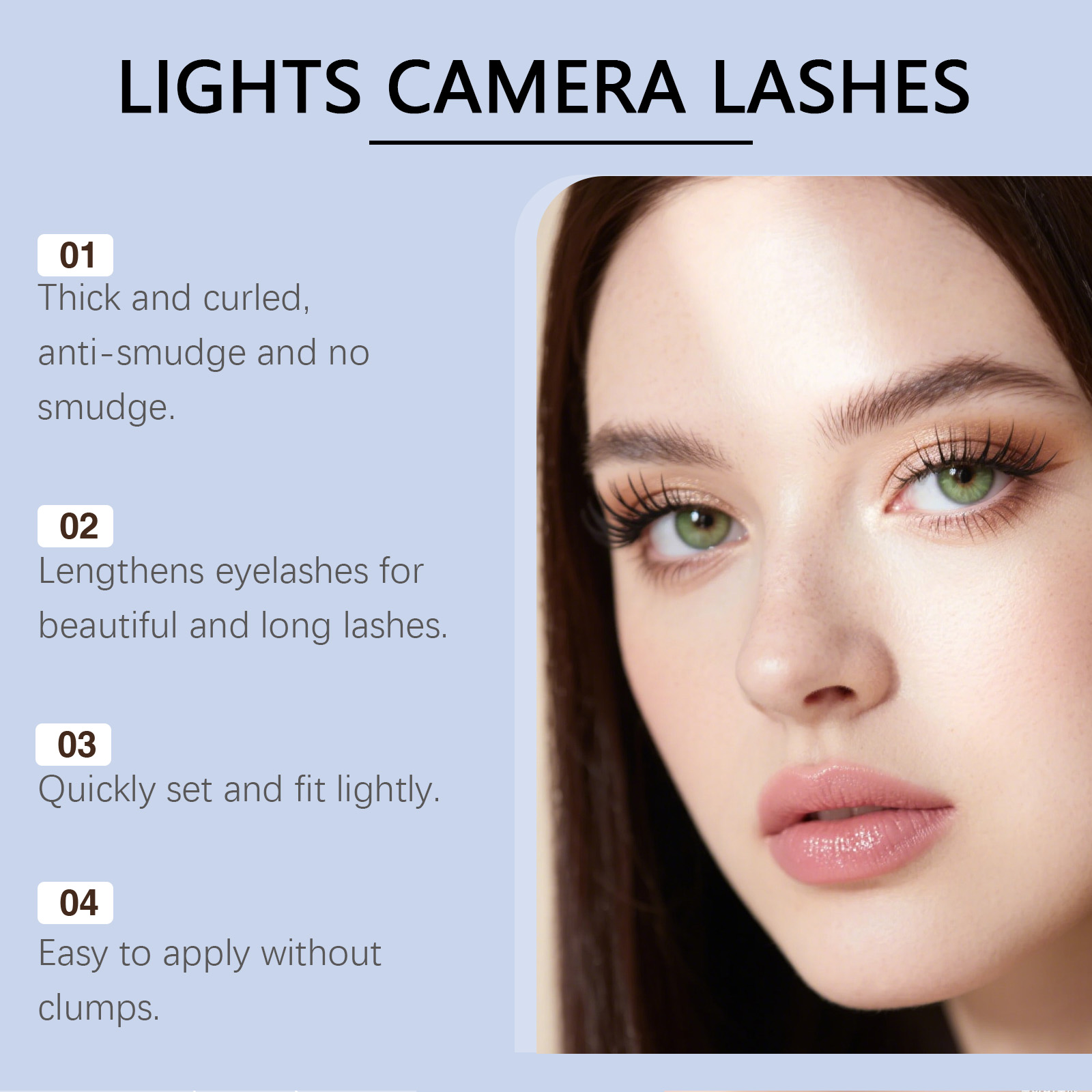 Black Mascara Mild Natural Longlasting Curling Smudgeproof Lightweight Portable Daily Eye Makeup Cosmetic Beauty Tool
