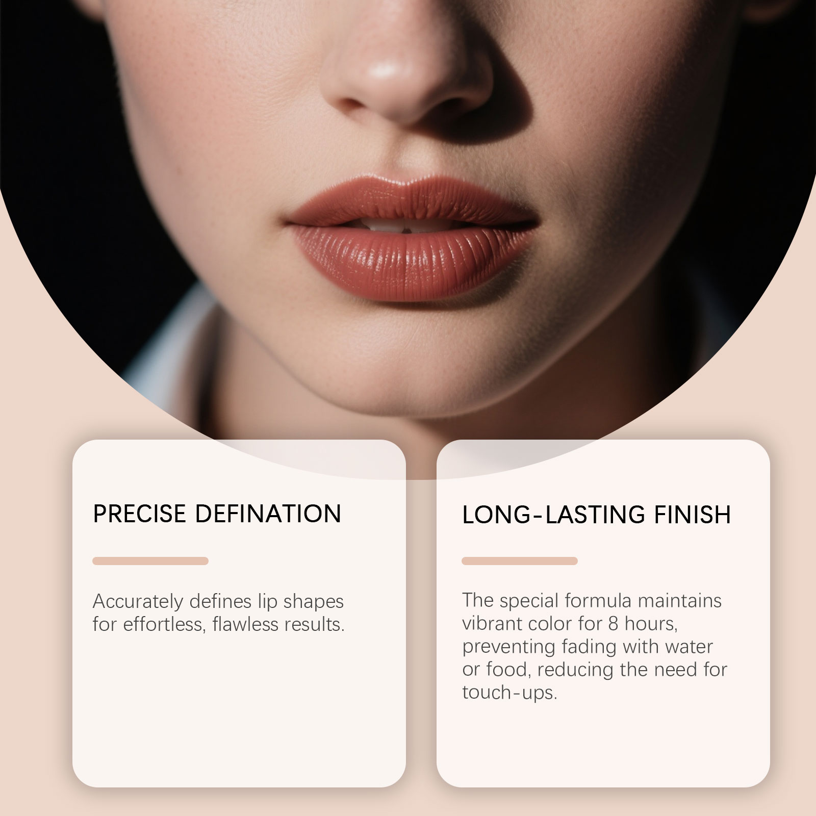 (Rose Red) Christmas Lipstick Secret Party Color Rendering Three Dimensional Silky Smooth Easy Apply Versatile Matte Portable Cosmetic