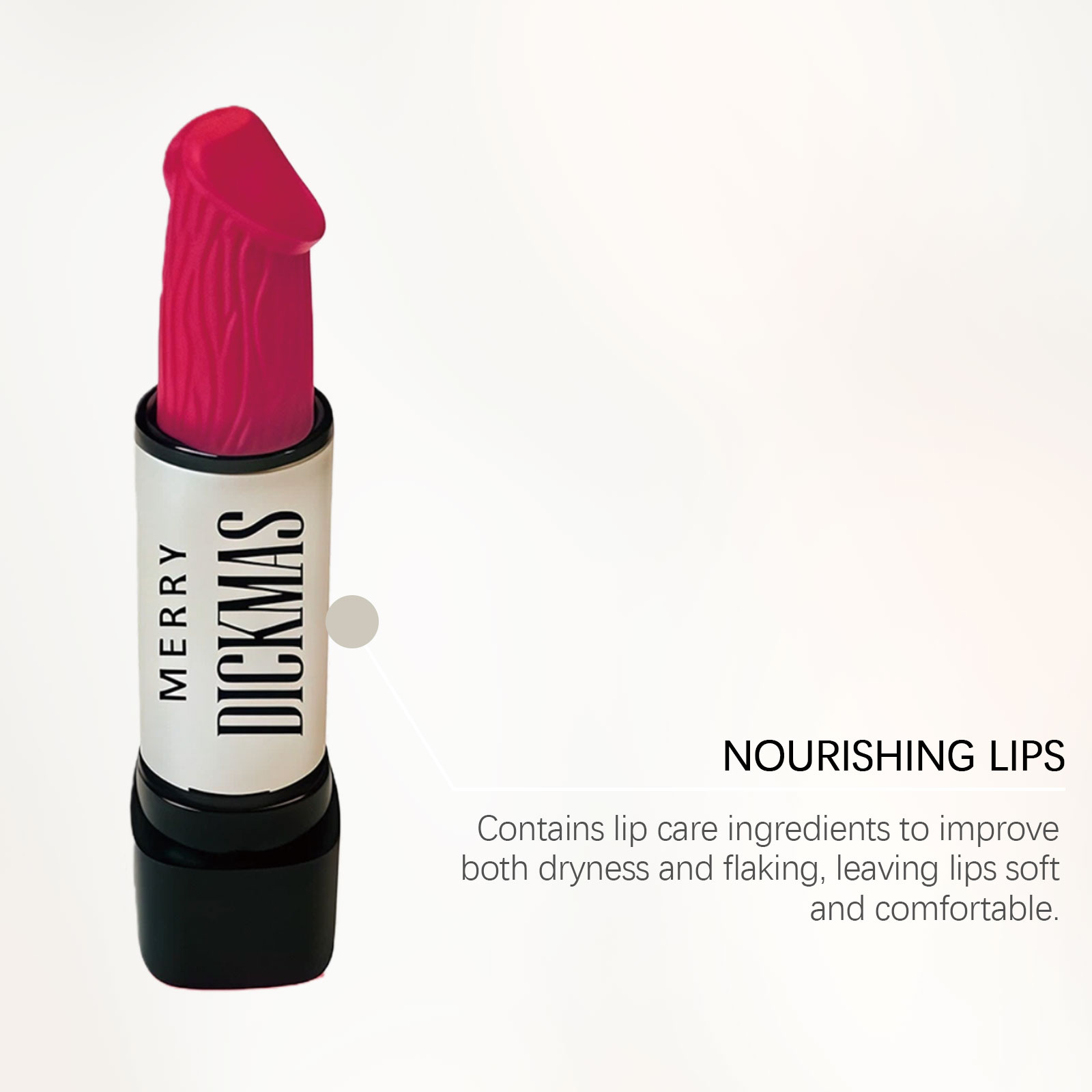 (Rose Red) Christmas Lipstick Secret Party Color Rendering Three Dimensional Silky Smooth Easy Apply Versatile Matte Portable Cosmetic
