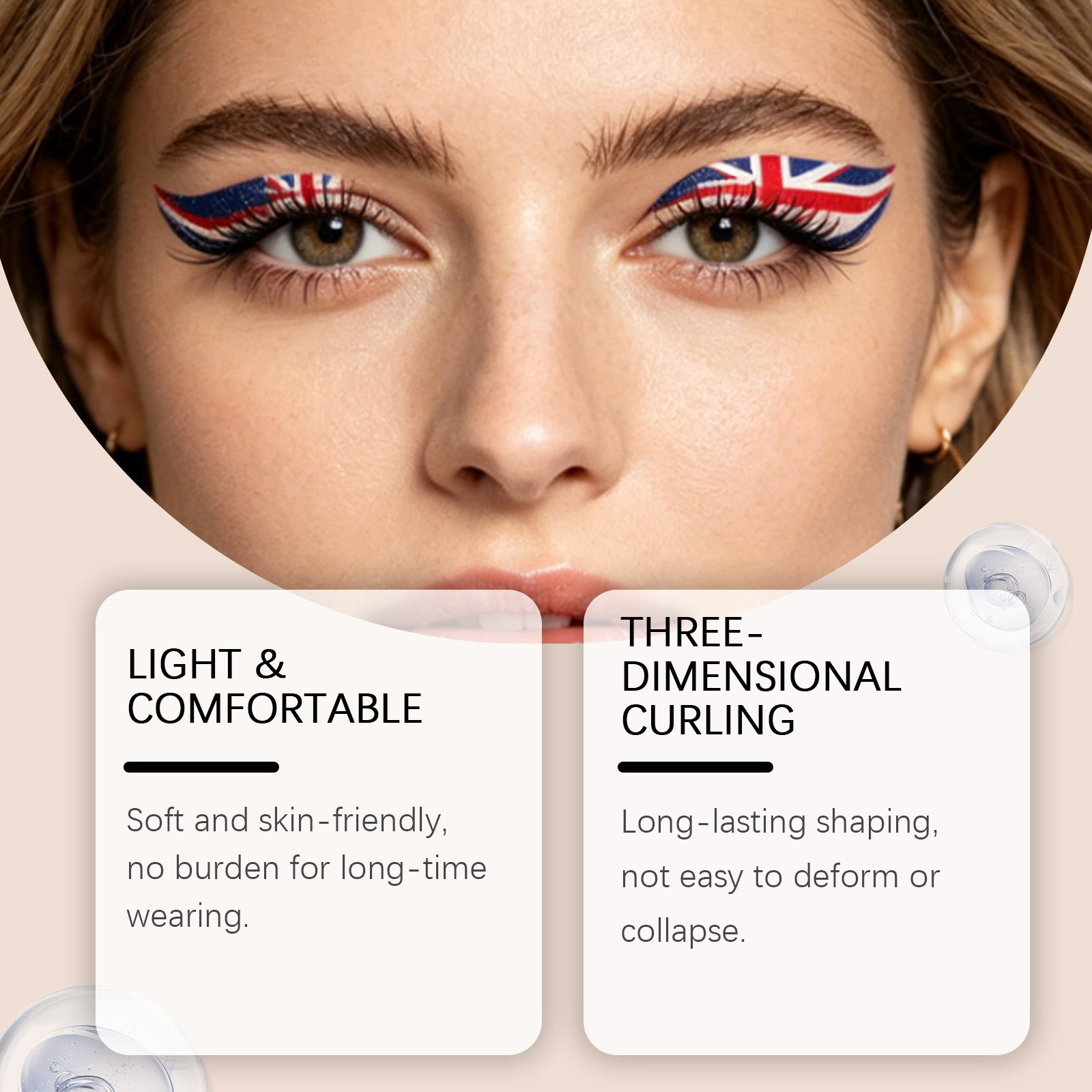 Mexican Flag False Eyelashes Comfortable Lightweight For Daily Wear Immersive Game Watching Party Vibe Ornaments
