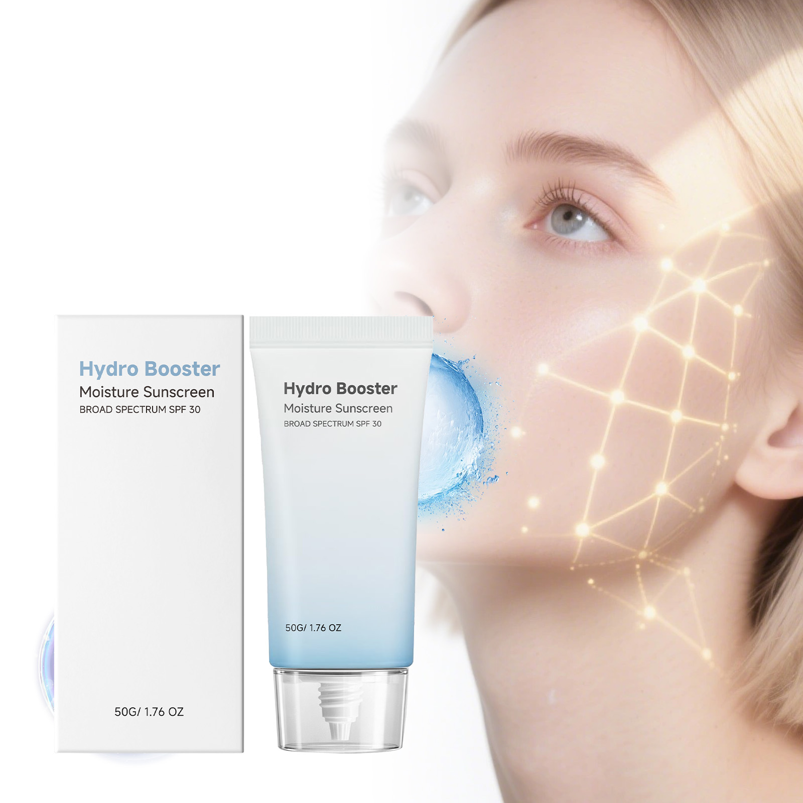 Hydrating Moisturizing Protection Cream Lightweight Refreshing Texture Comfortable NonSticky Mild Summer Outdoor Skin Care Lotion Barrier Gentle