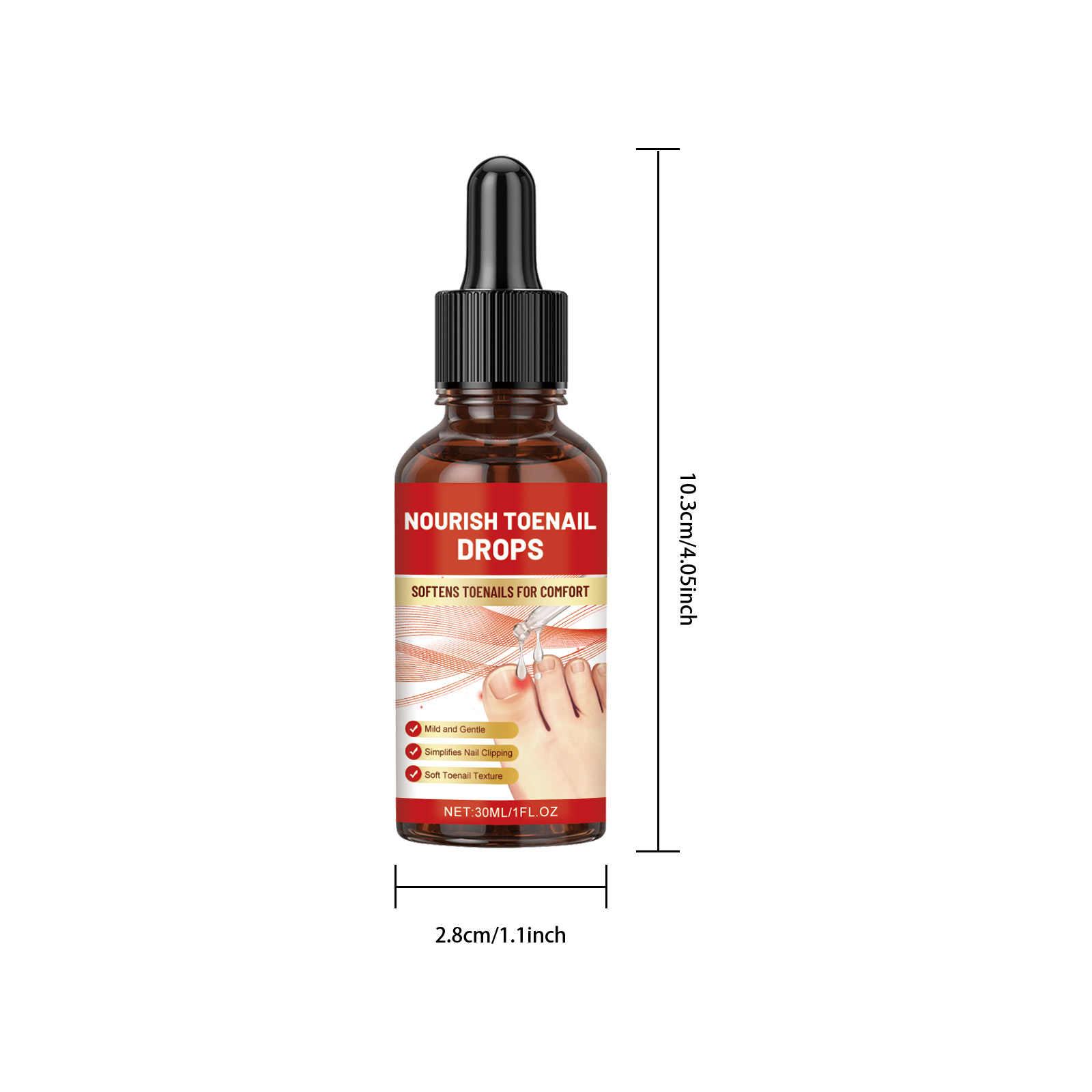 Toenail Care Drops Mild Gentle Formula Moisturizing Comfort Shiny Nail Surround Daily Protect Toenail Skin