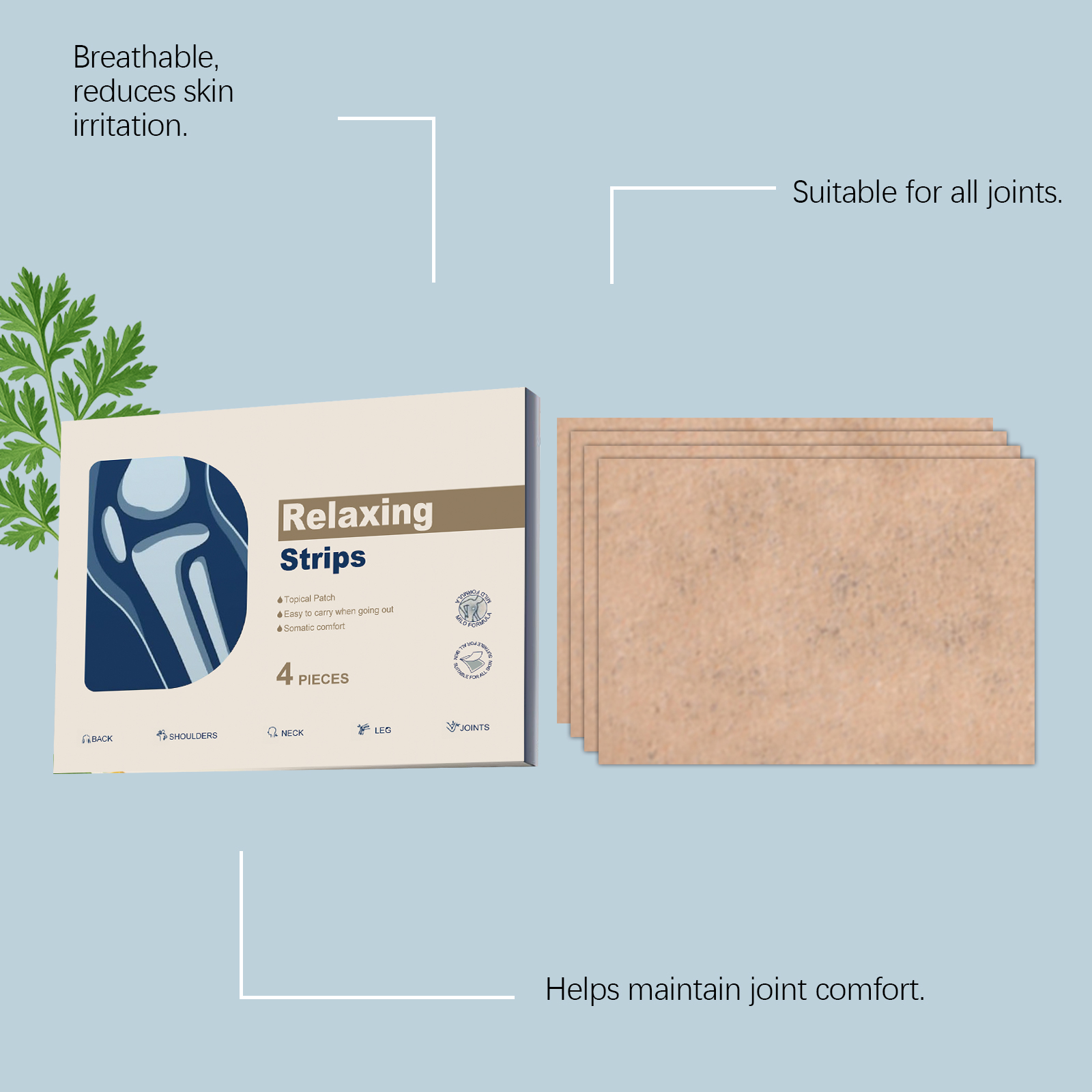 Joint Care Patch Comfortable Breathable Thin Light Design Home Sports Daily Maintenance Apply Family Essential Supplies