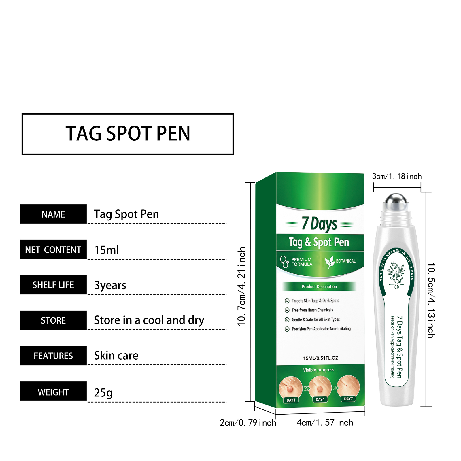Skin Care Pen Plant Derived Formula Spot Apply Moisturize Partial Skin Clean Protect Daily Skin Maintenance