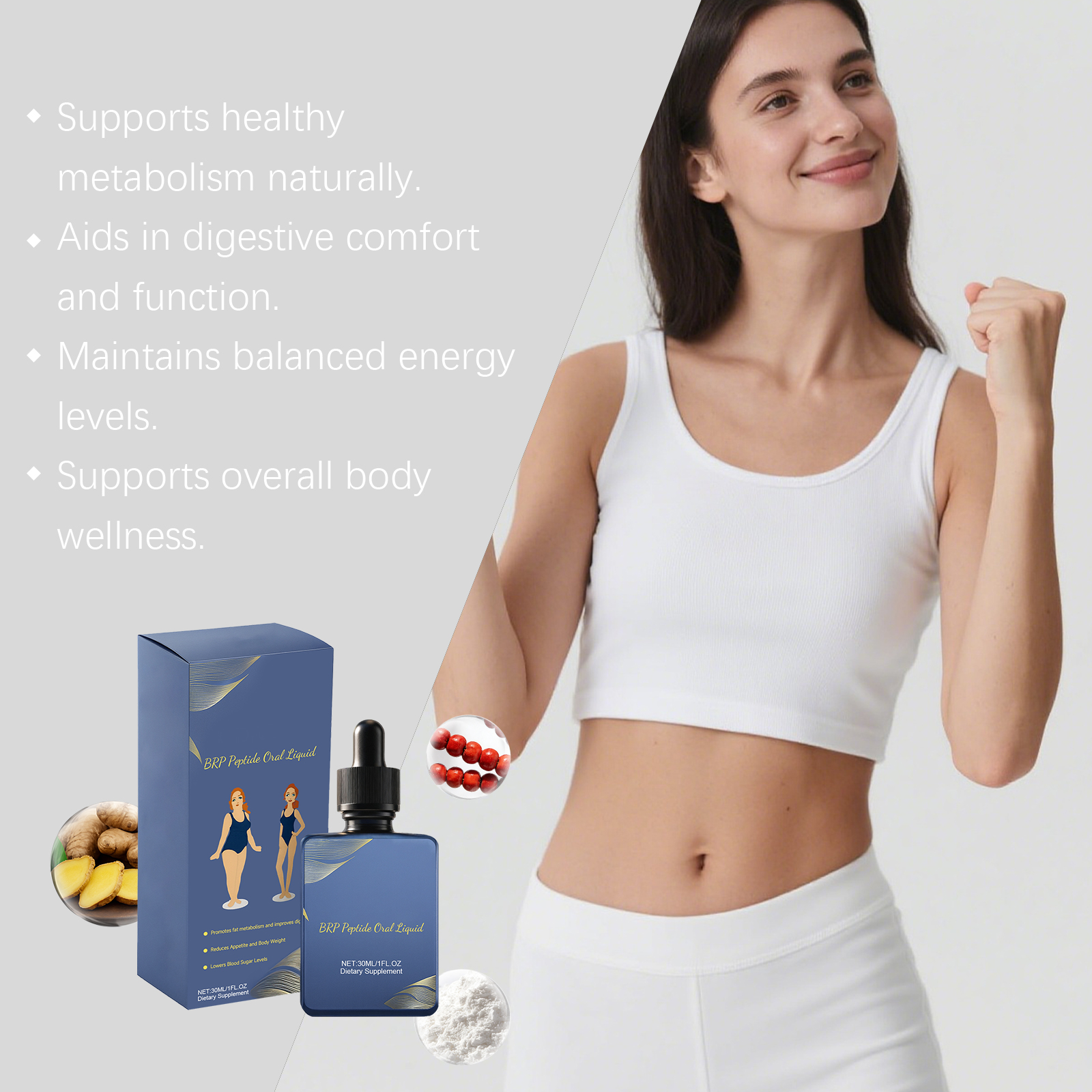 Body Care Drops Mild Ingredients Nurture Boost Figure Elastic Energy Daily Supplement Support Natural Gentle Safe Healthy Care
