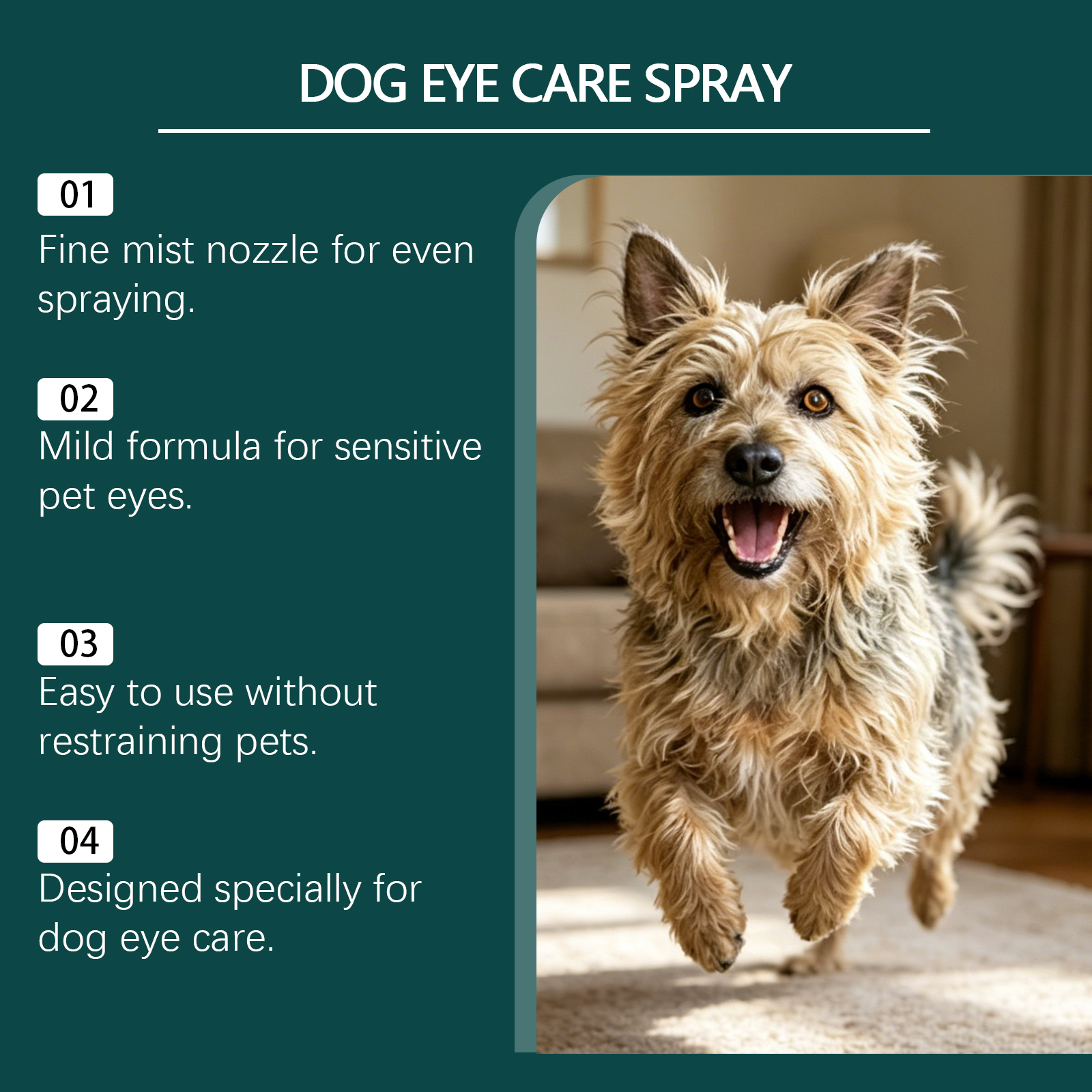 Dog Eye Care Spray Mild Formula Moist Comfort Household Pet Eye Surrounding Foreign Substance Clean