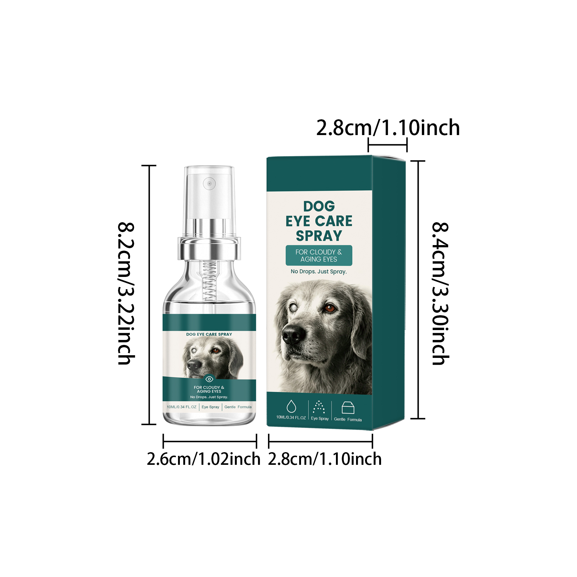 Dog Eye Care Spray Mild Formula Moist Comfort Household Pet Eye Surrounding Foreign Substance Clean