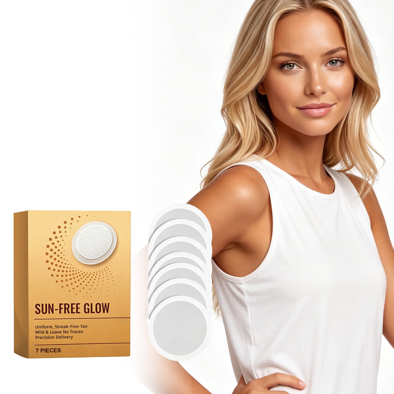 Sun Free Tanning Patch Create Bronze Skin Natural Glossy Moisturizing Skin Care Sticker