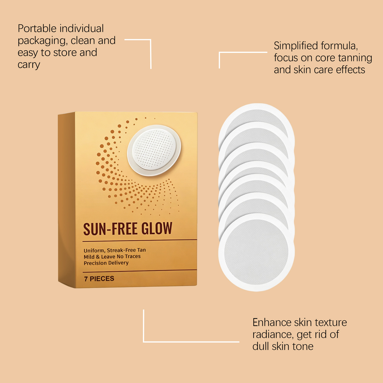 Sun Free Tanning Patch Create Bronze Skin Natural Glossy Moisturizing Skin Care Sticker