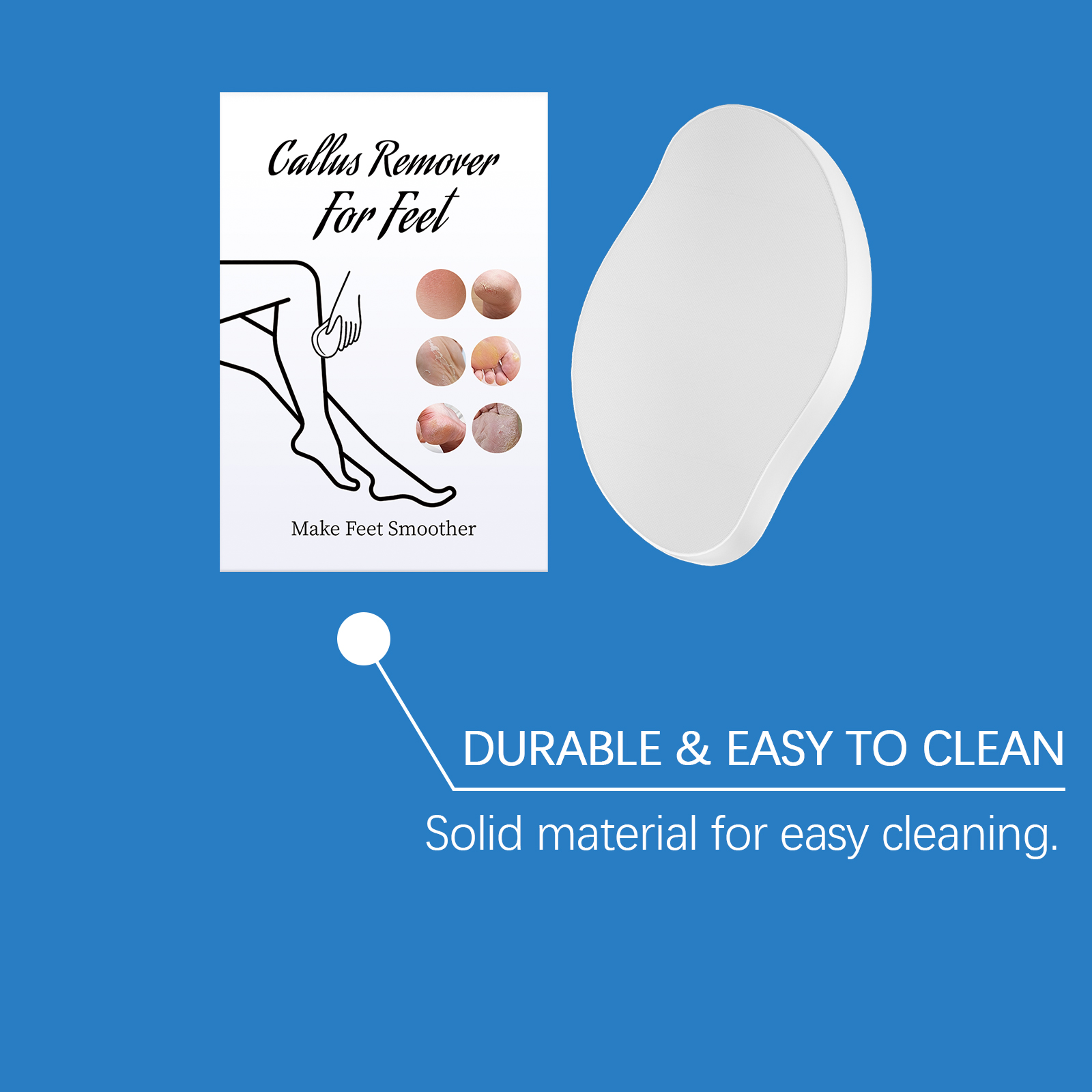 Portable Callus Remover Mild Clean Leg Skin Dead Cells Care Smooth Complexion Anti Slip Easy Operation