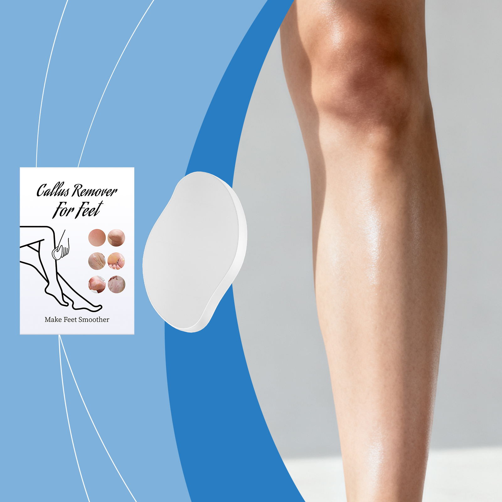 Portable Callus Remover Mild Clean Leg Skin Dead Cells Care Smooth Complexion Anti Slip Easy Operation