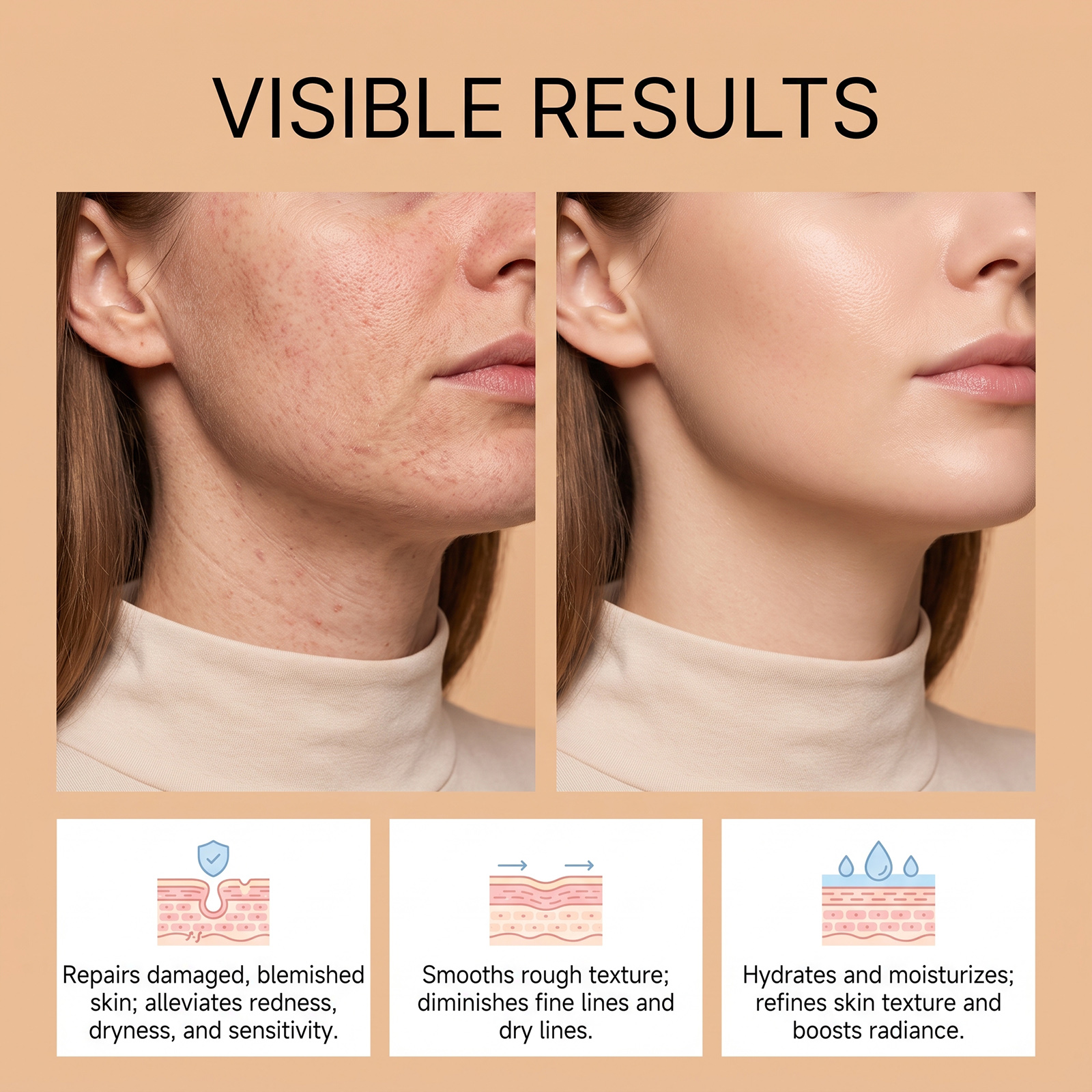 Skin Care Cream Mild Soft Delicate Daily Hydrating Refreshing Facial Body Skin Lotion