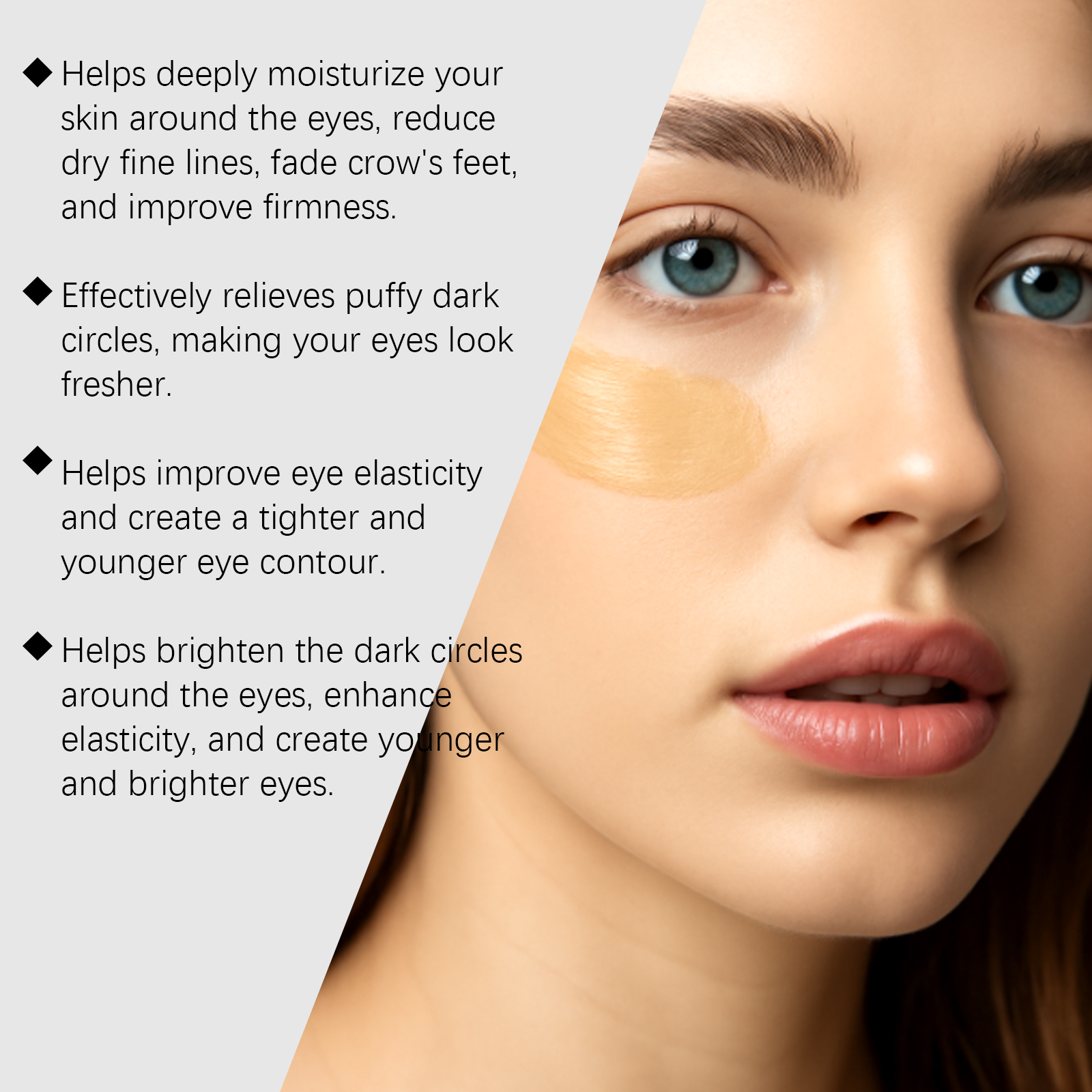 Eye Cream Gentle Mild Formula Hydrating Elastic Lock Moisture Nourish Daily Care Massage Skin Area
