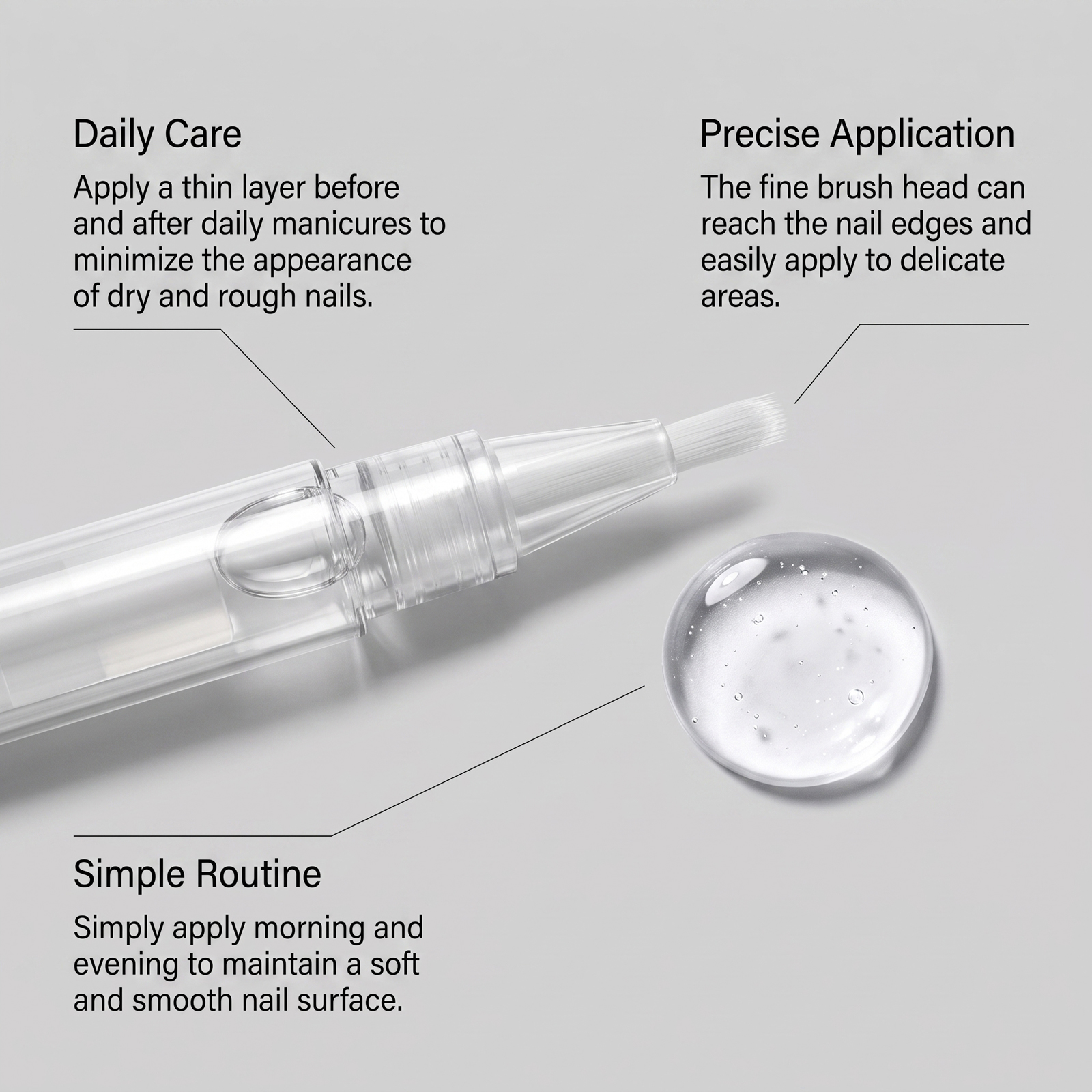 Nail Pen Gentle Nourishing Nail Mild Care Manicure Moisturizing Clean Nail Surface Glossy Smooth Nutritious Nail