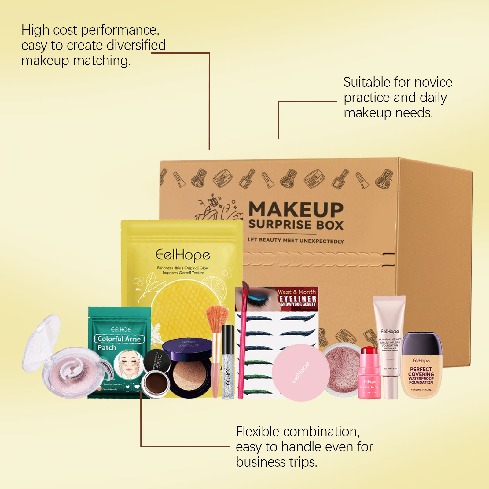 Makeup Surprise Box Hydrating Moisturizing Nourishing Refreshing Humidifying Facial Skin Care Cosmetic Gift Surprise