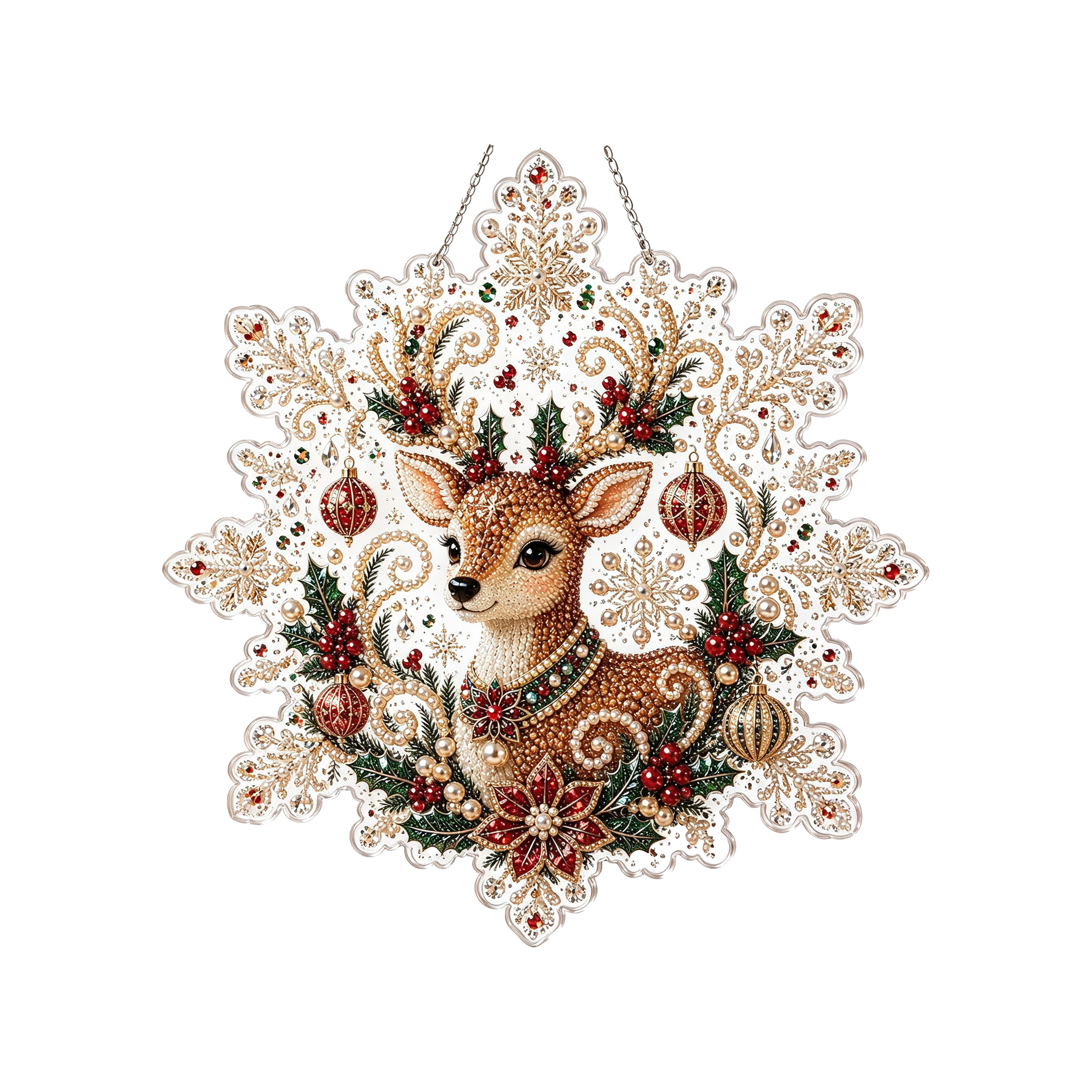 (Christmas Snowman) Christmas Pearl Diamond Painting Collection Set Festival Decoration Wall Desktop Hand Ornament Atmosphere Creation