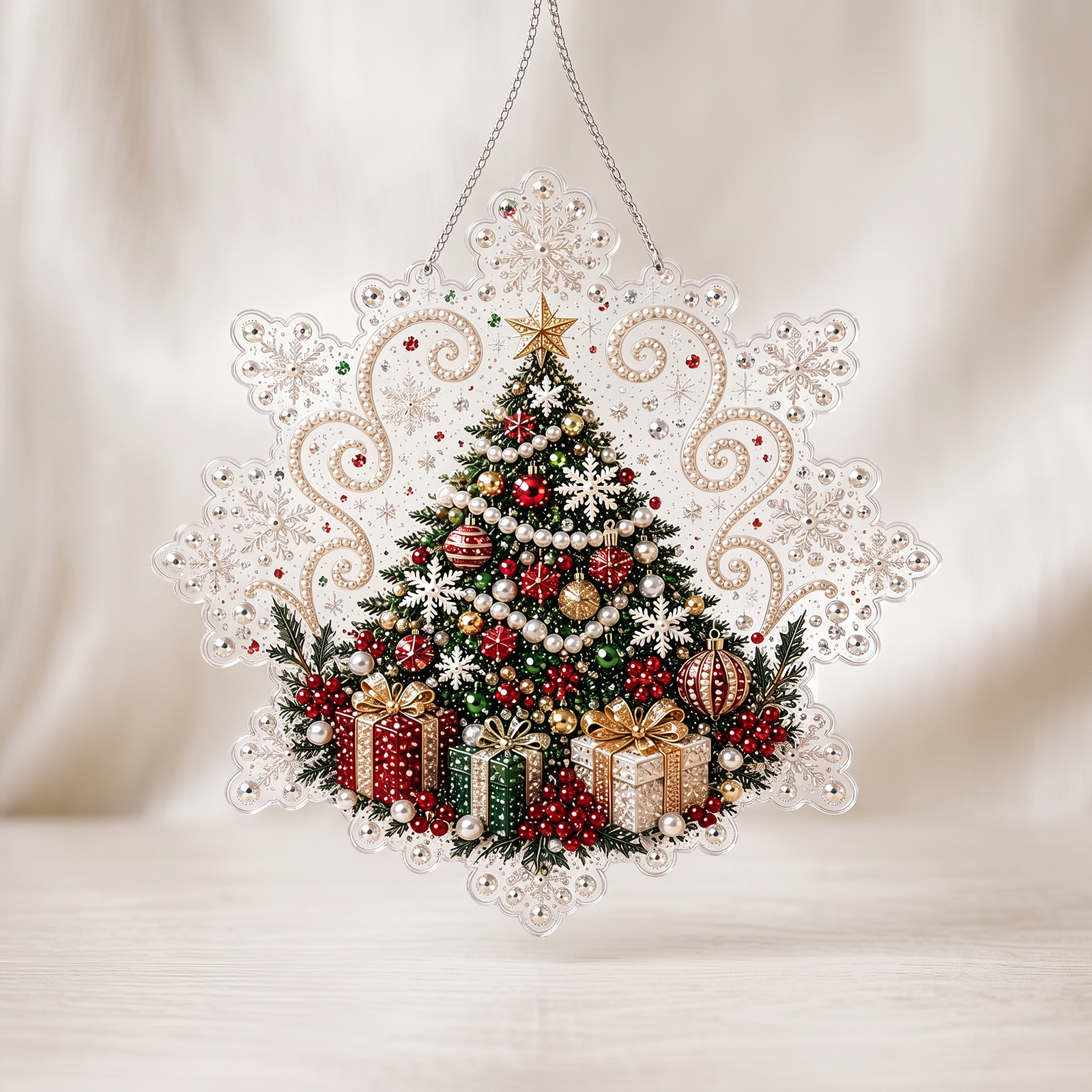 (Christmas Snowman) Christmas Pearl Diamond Painting Collection Set Festival Decoration Wall Desktop Hand Ornament Atmosphere Creation