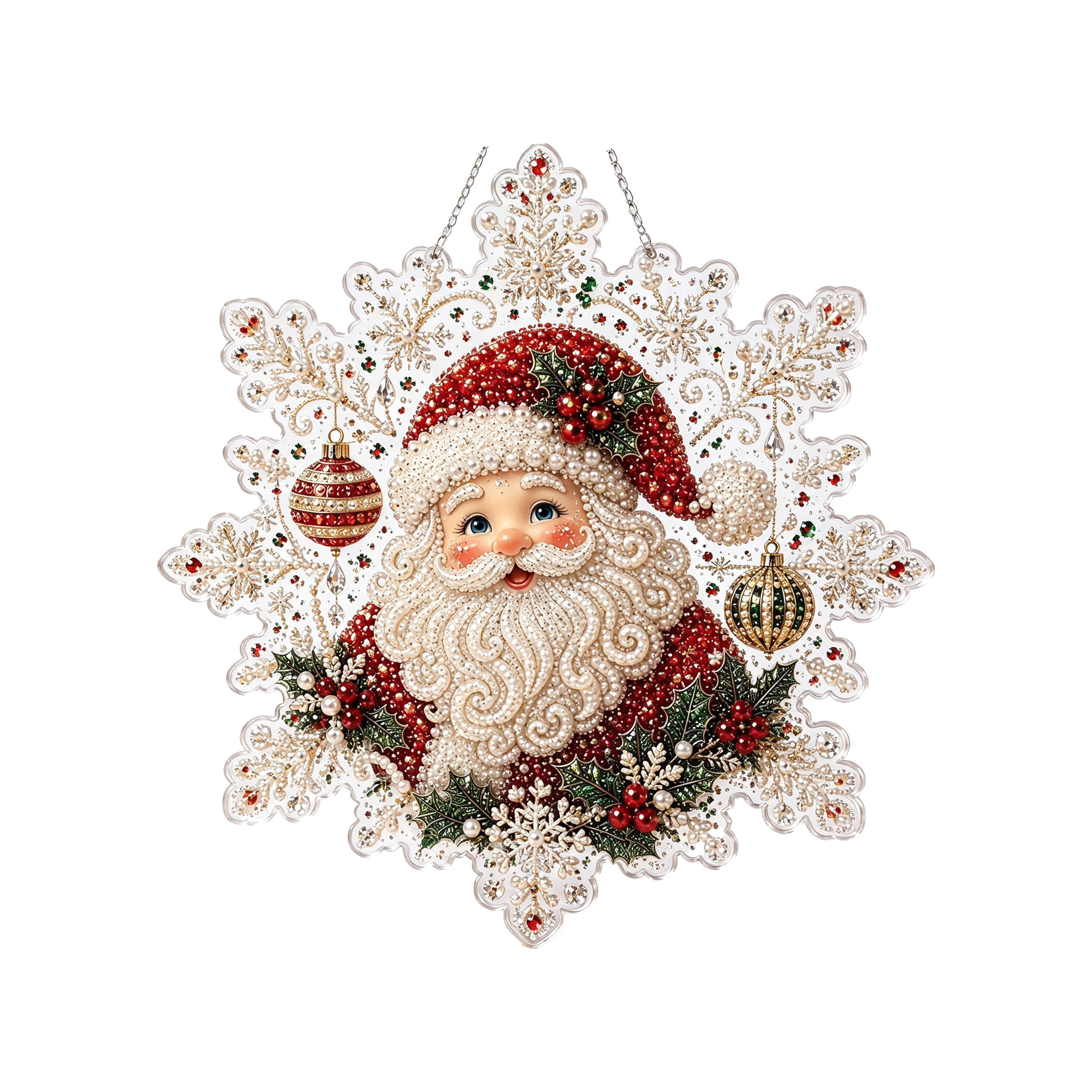 (Christmas Snowman) Christmas Pearl Diamond Painting Collection Set Festival Decoration Wall Desktop Hand Ornament Atmosphere Creation
