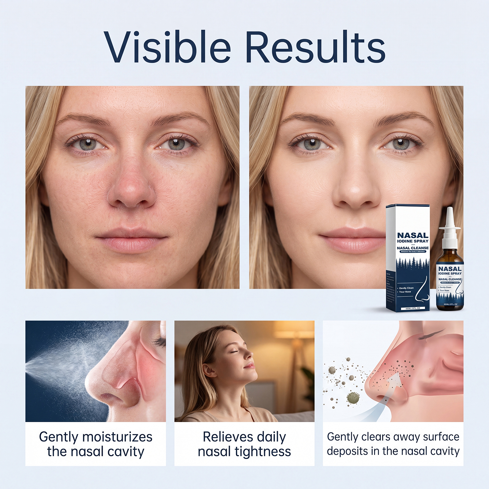 Nasal Soothing Spray Mild Gentle Care For Respiratory Nasal Discomfort Relief