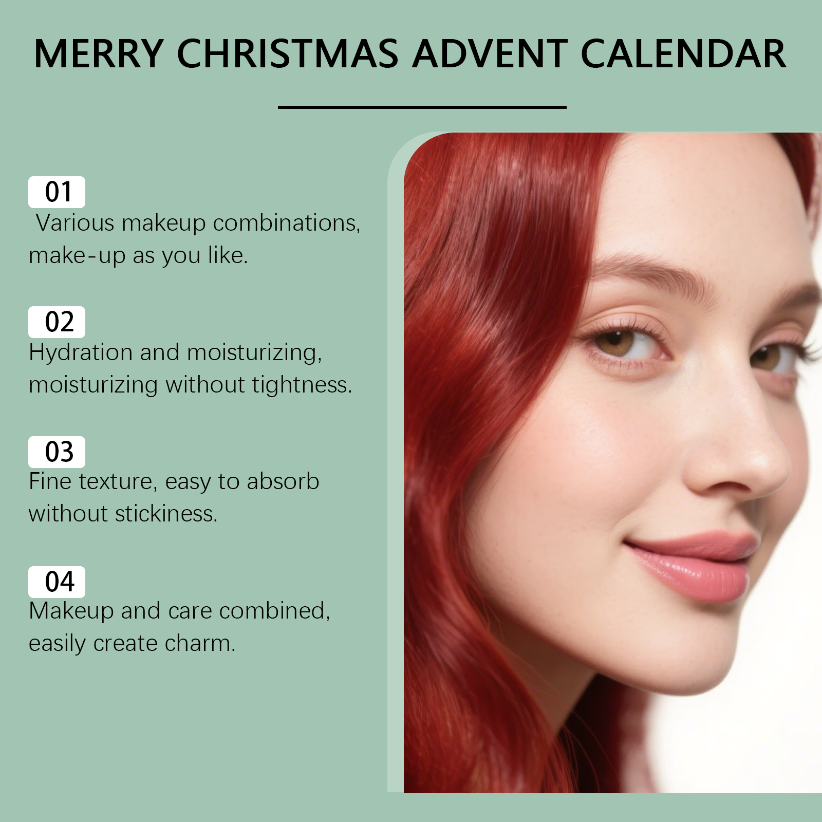 Christmas Beauty Advent Box Cosmetic Skincare Moisturizing Facial Care Surprise Gift Pack