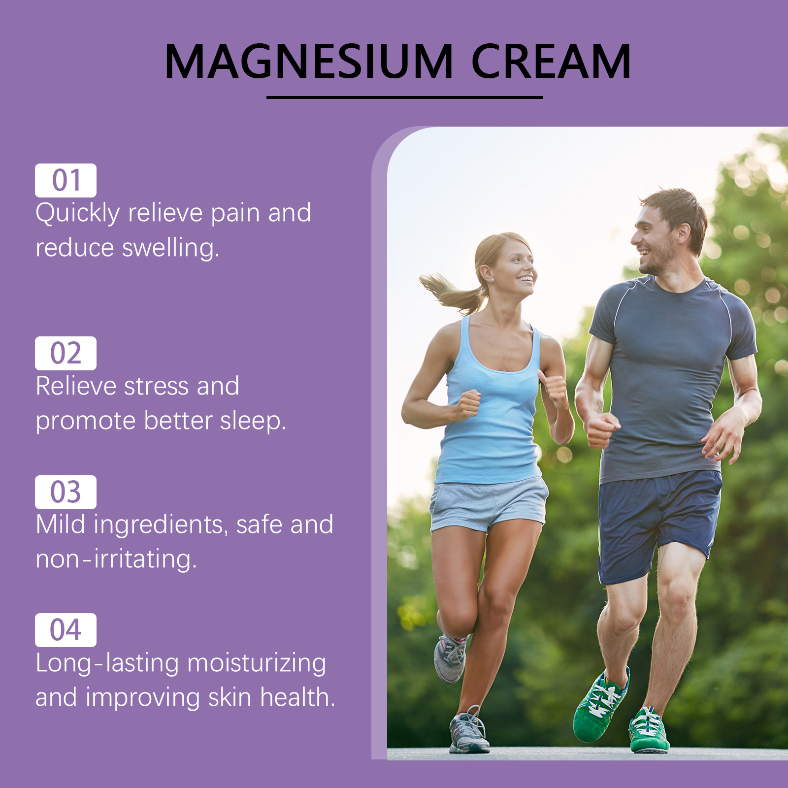 Body Soothing Magnesium Cream Gentle Daily Massage Care Relieve Wrist Knee Joint Discomfort Ingredients