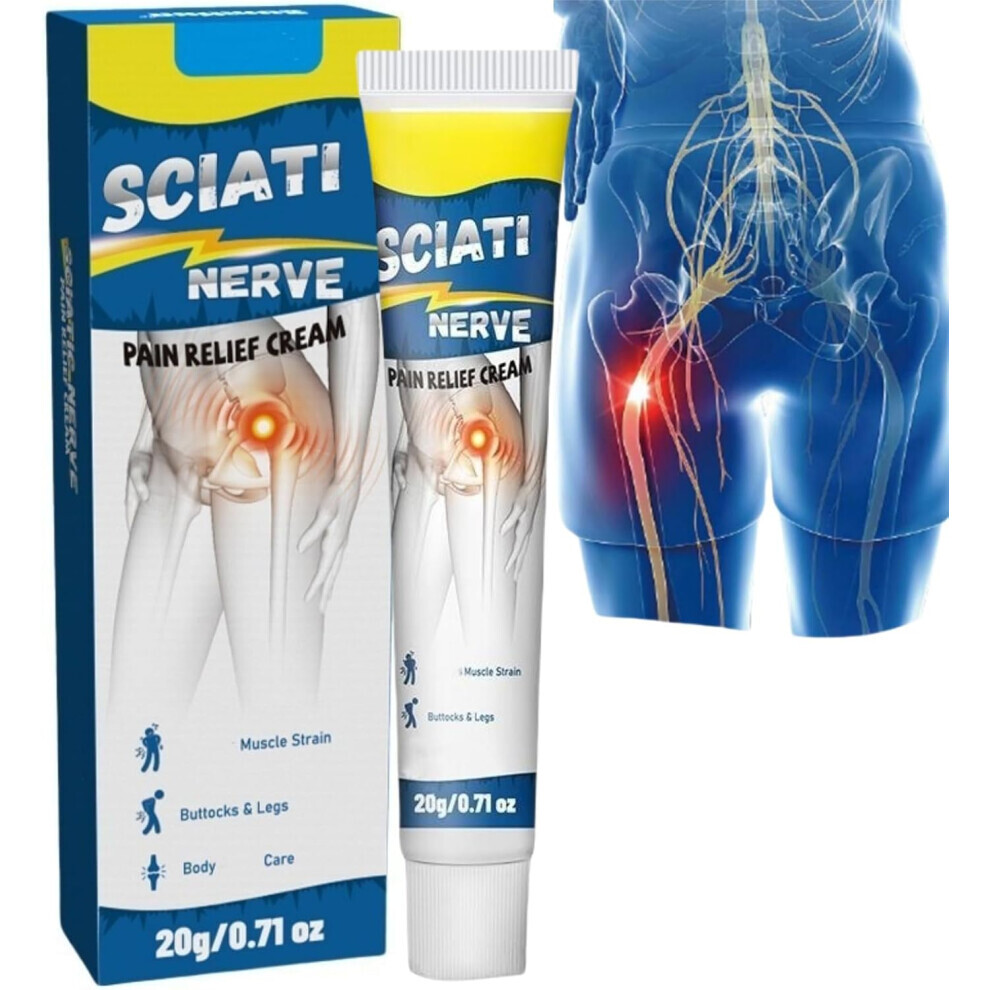 2Pcs Sciatica Nerve Pain Relief Cream,Heat SciATIC Nerve Pain Relief Cream,Sciatica Pain Relief Cream,Sciatica Pain Relief Products