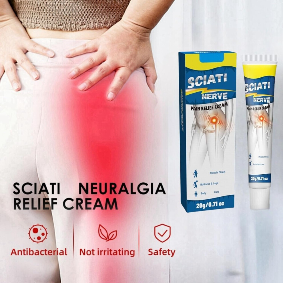2Pcs Sciatica Nerve Pain Relief Cream,Heat SciATIC Nerve Pain Relief Cream,Sciatica Pain Relief Cream,Sciatica Pain Relief Products