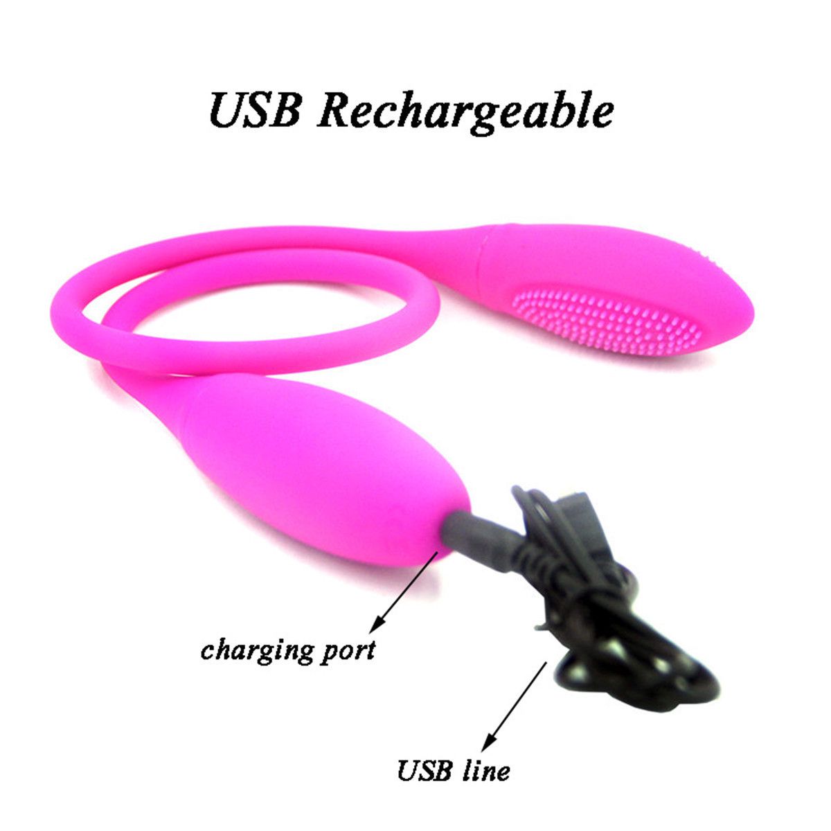Bullet Vibrators Lesbian Double Ended Vibrator Rechargeable Double Dildo Massager For Women Adult Sex Toy for Women
