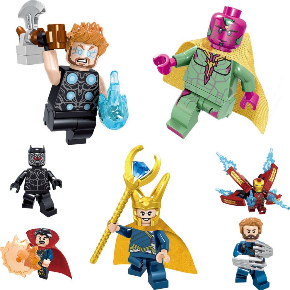 16pcs/set Marvel Compatible Lego Avengers Minifigures Building Blocks Toy Kids Gifts
