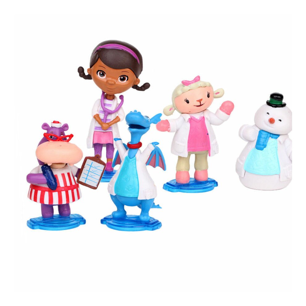 5pcs Doc McStuffins Stuffy Lambie Figure PVC Toy