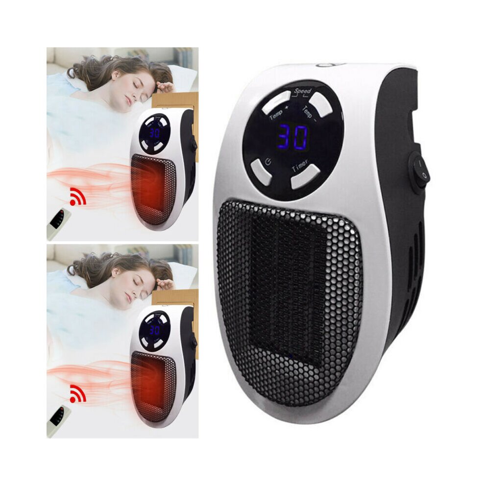 Portable Electric Mini Heater Fan Plug-in Wall-outlet Space Heater Heating Fan 500W Fast Heating Mini Desktop Wall Stove Radiator Warmer Machine courtyard Heater