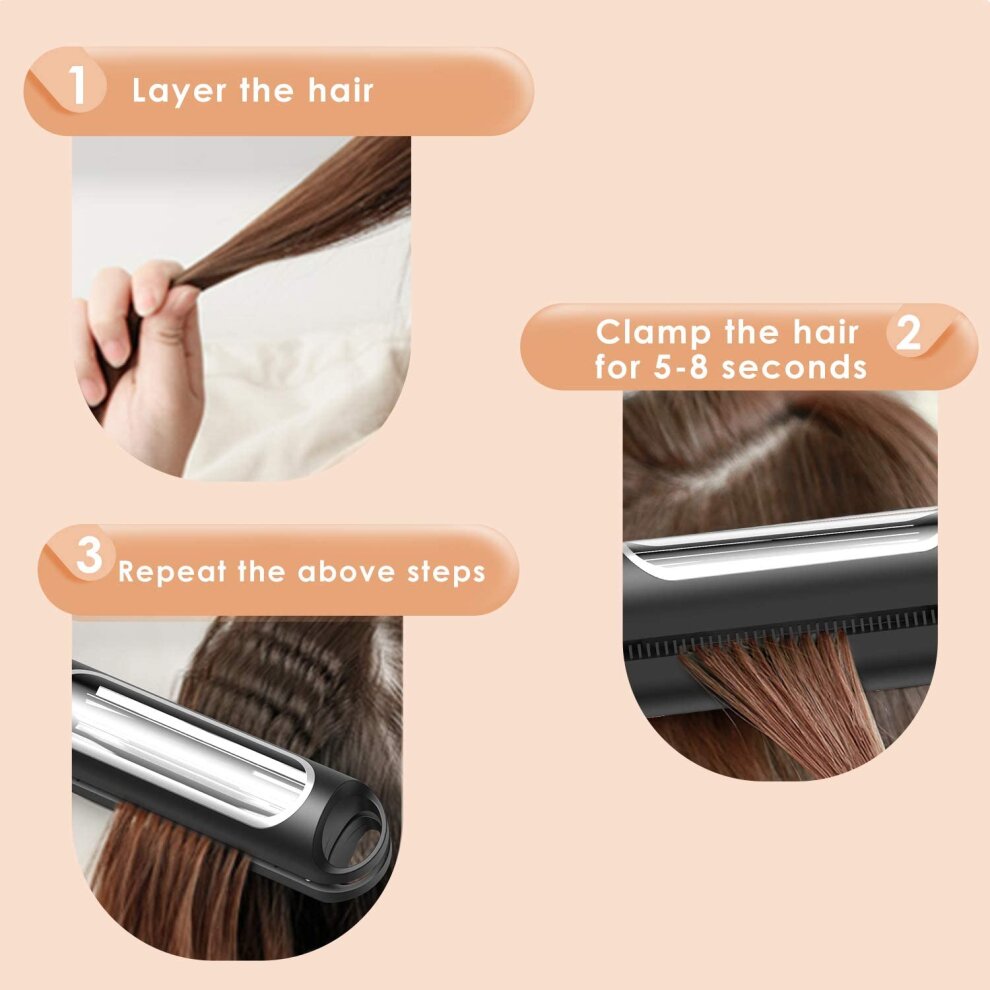 Hair Curler Corn Perm Splint Ceramic Hair Crimper Iron Hair Waver Tongs Curling Wand Portable Automatic Rotating