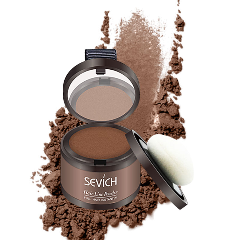 (Dark Brown) Sevich Hairline Powder Repair Hairline Shadow Makeup Hair Concealer Natural Cover Unisex Hair Loss Product