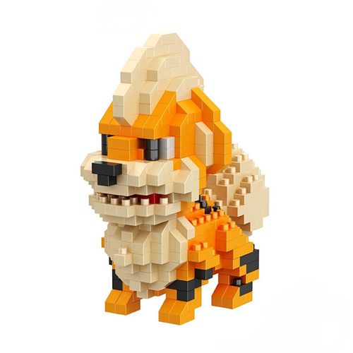 Growlithe Pokemon DIY Action Doll Building Blocks 360PCS
