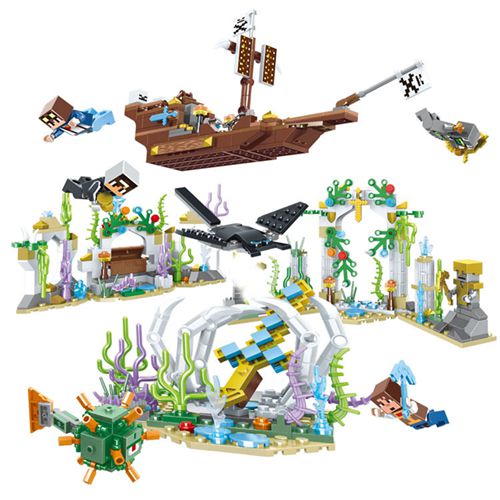 My World The Sea Ocean Underwater Building Blocks Toys Compatible With Model