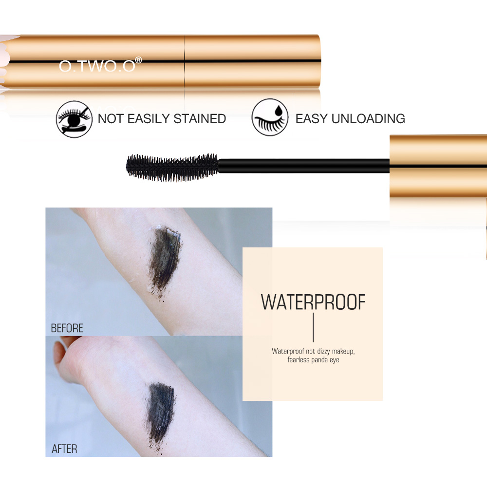 Mascara 3D Lengthening Black Lash Eyelash Extension Eye Lashes Brush Beauty Makeup Eye Cosmetics Tools Long Lasting Waterproof Golden Tube