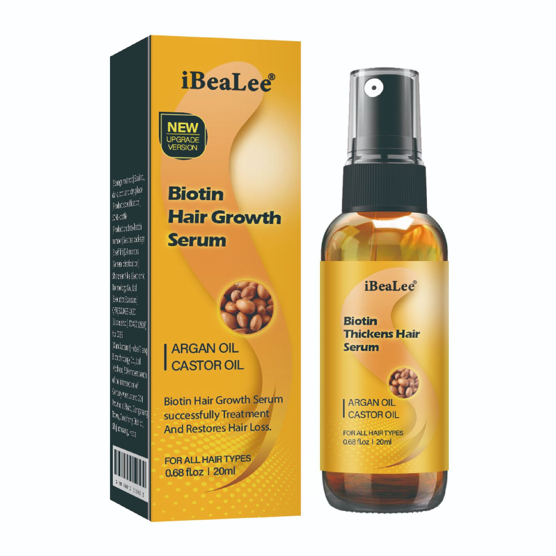 iBeaLee Hair Growth Serum Biotin Hair Loss Prevention Thinning Hair Treatment