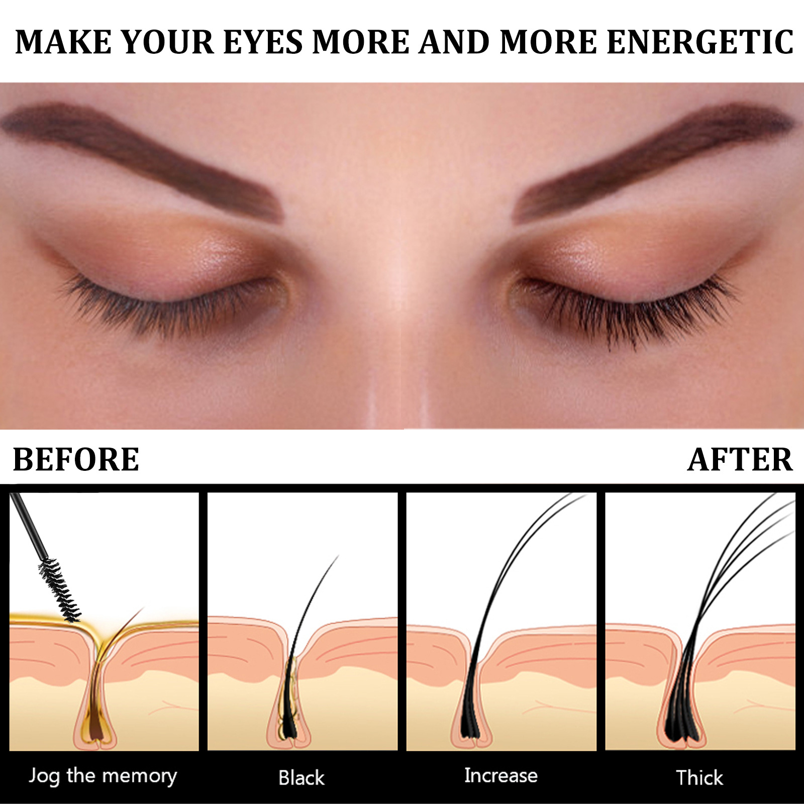 Eyelash Growth Liquid Eye Lash Enhancer  Serum Hair Lash Booster Treatment Caster Oil 10ml