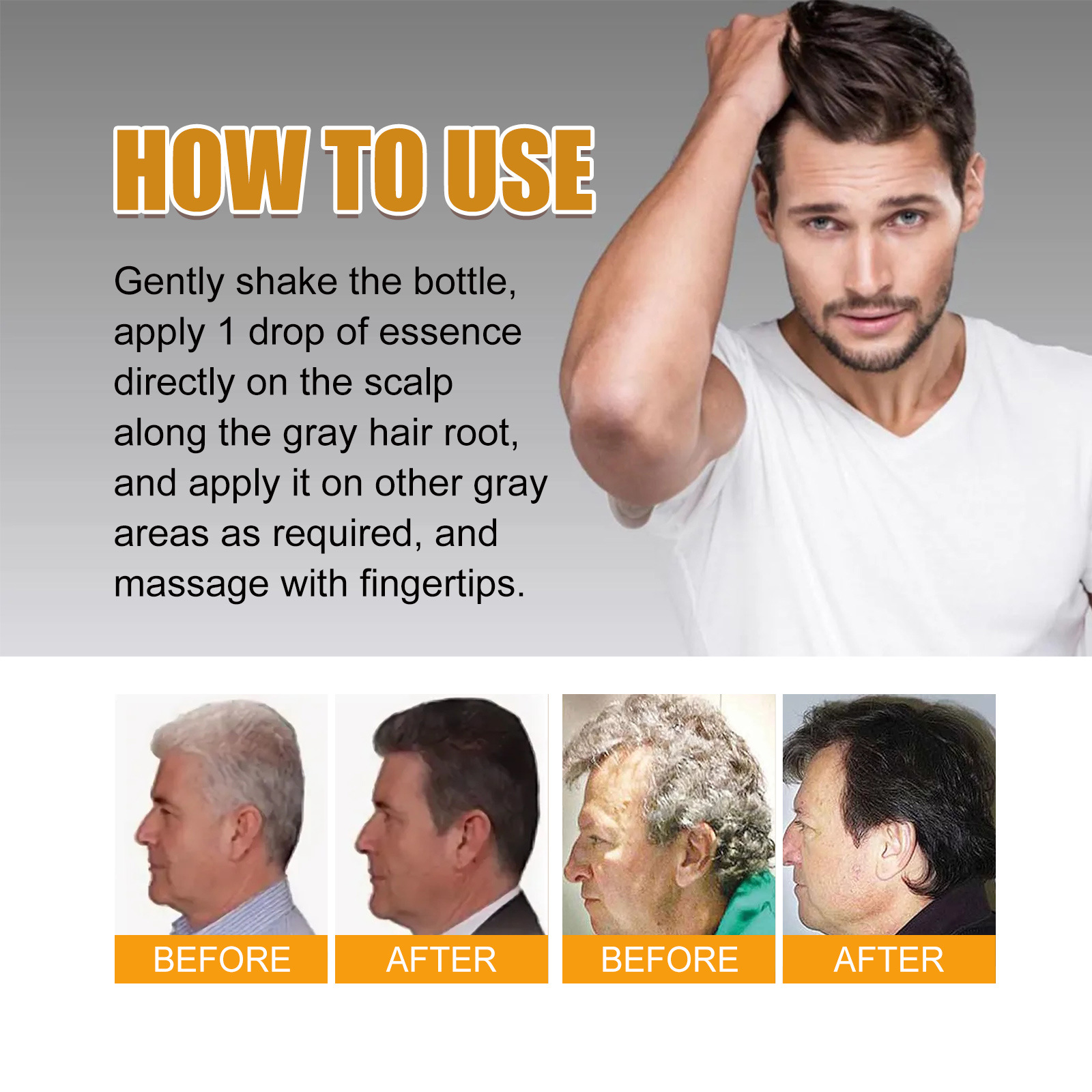 Hair Thickening Serums Anti-Grey Hair Growth Serums Essense Hair Oil for Thin Fine Hair Women and Men Use 30ml